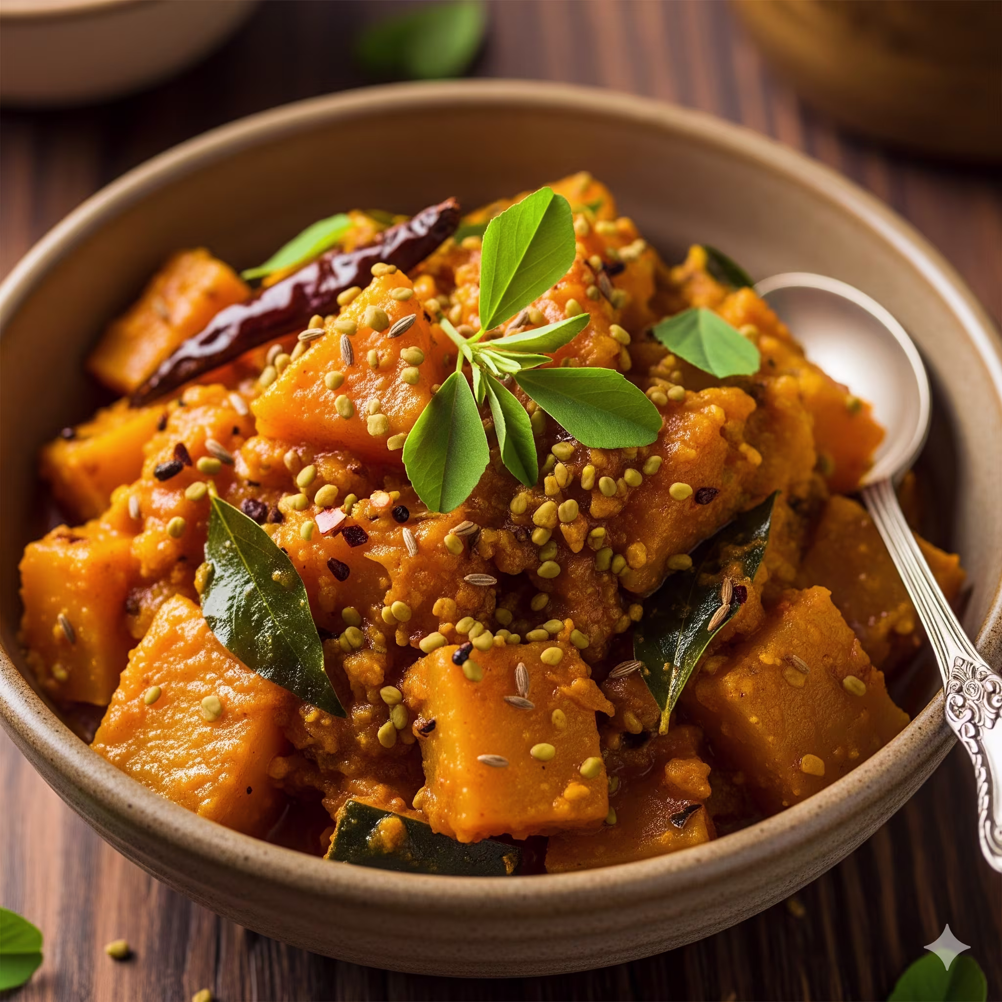 Pumpkin Sabzi with Fenugreek Seeds
