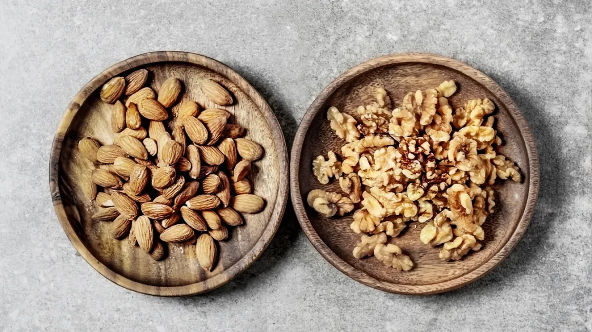 Almonds and Walnuts